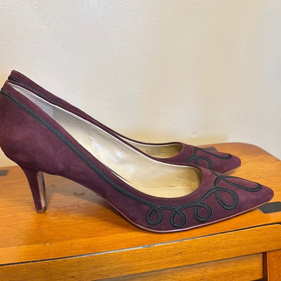 Enzo Angiolini Purple and Black Heels - Picture 5 of 8